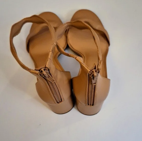 INC International Concepts Womens Square Stack Heels Wavy Ankle Strap Sa… - Picture 4 of 9